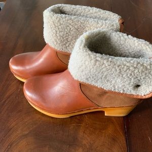Frye & Co. Shearling Winter Clogs